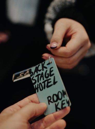 Backstage Hotel room key card